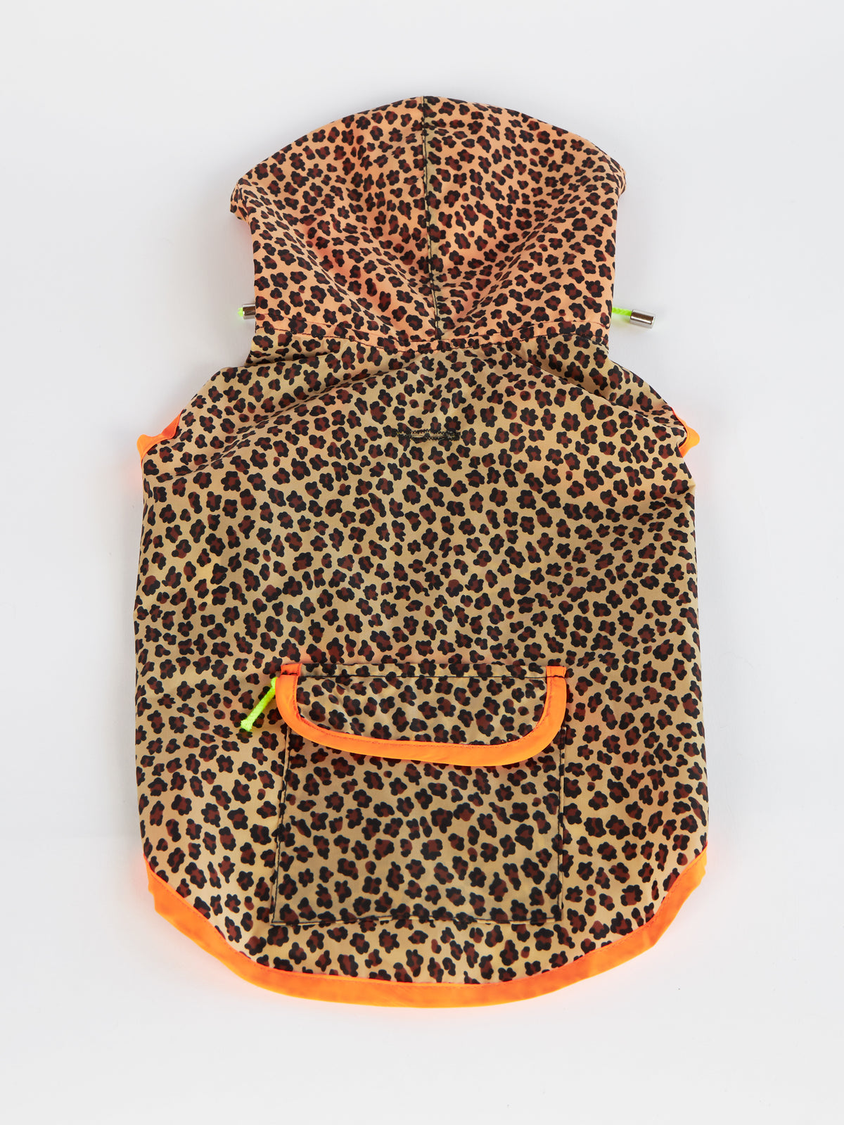 Orange Leopard Print Raincoat